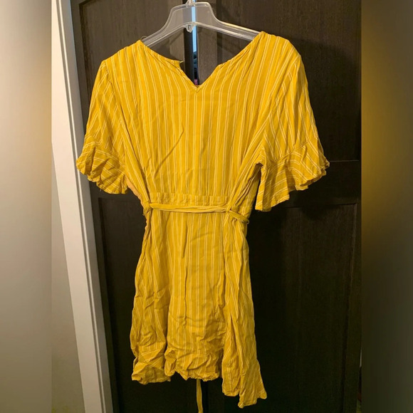 Blue Rain Yellow Stripped Dress - Picture 5 of 10